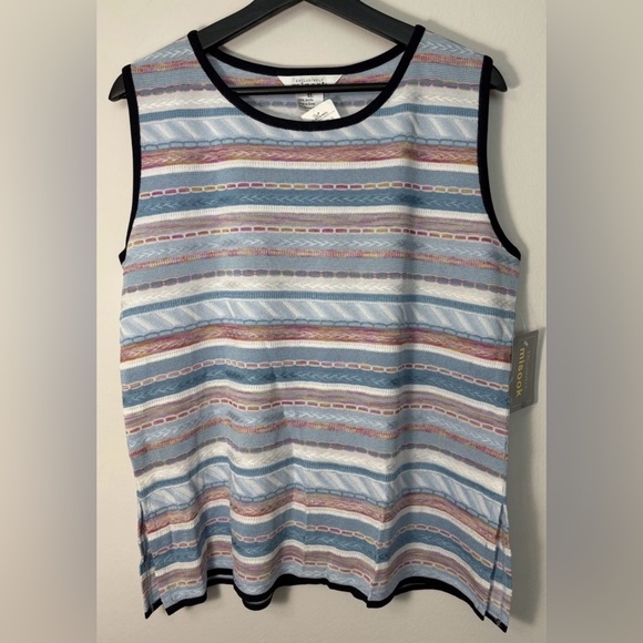 Misook Jackets & Blazers - NWT Misook Women’s 3pc Light Blue/Pink Two Tank Top Blazer Set Size XL Sku#133